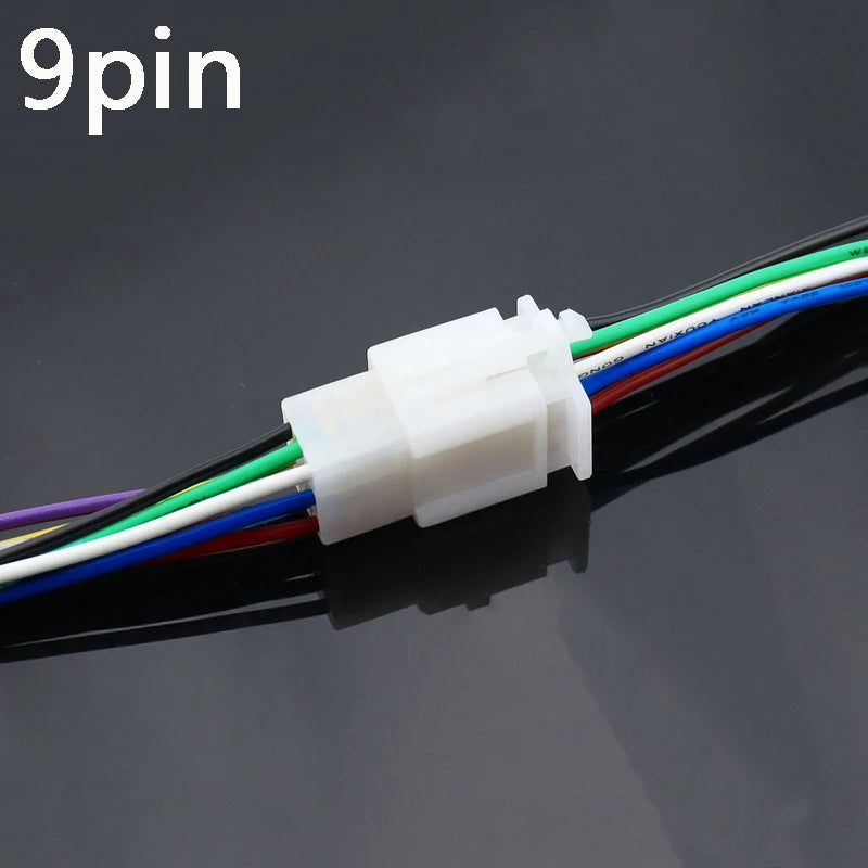 1set 2.8mm 2/3/4/6/9 pin Automotive Quick connection Electrical wire connector Male Female cable terminal plug Kits Motorcycle