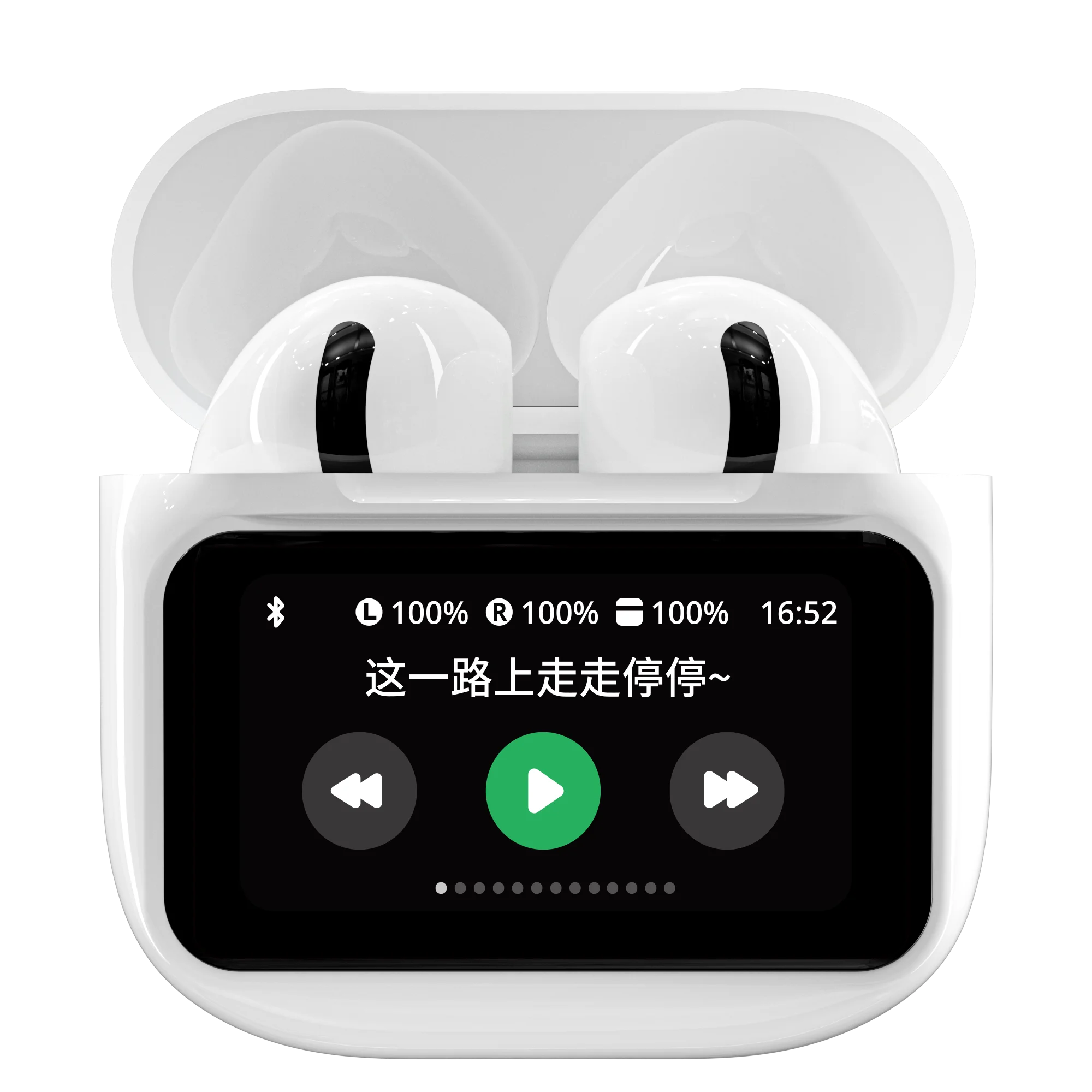 In Ear Earphones Wireless Earbuds Touch Control LCD Screen Earphone with ENC Noise Cancell Super Bass Premium Sound Long Battery by MVEnergo