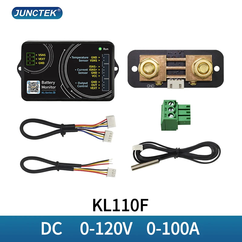 Battery Monitor Bluetooth KL-F DC 0-120V 0-600A Battery Tester Voltage Current VA Meter Battery Coulomb Meter Capacity Indicator