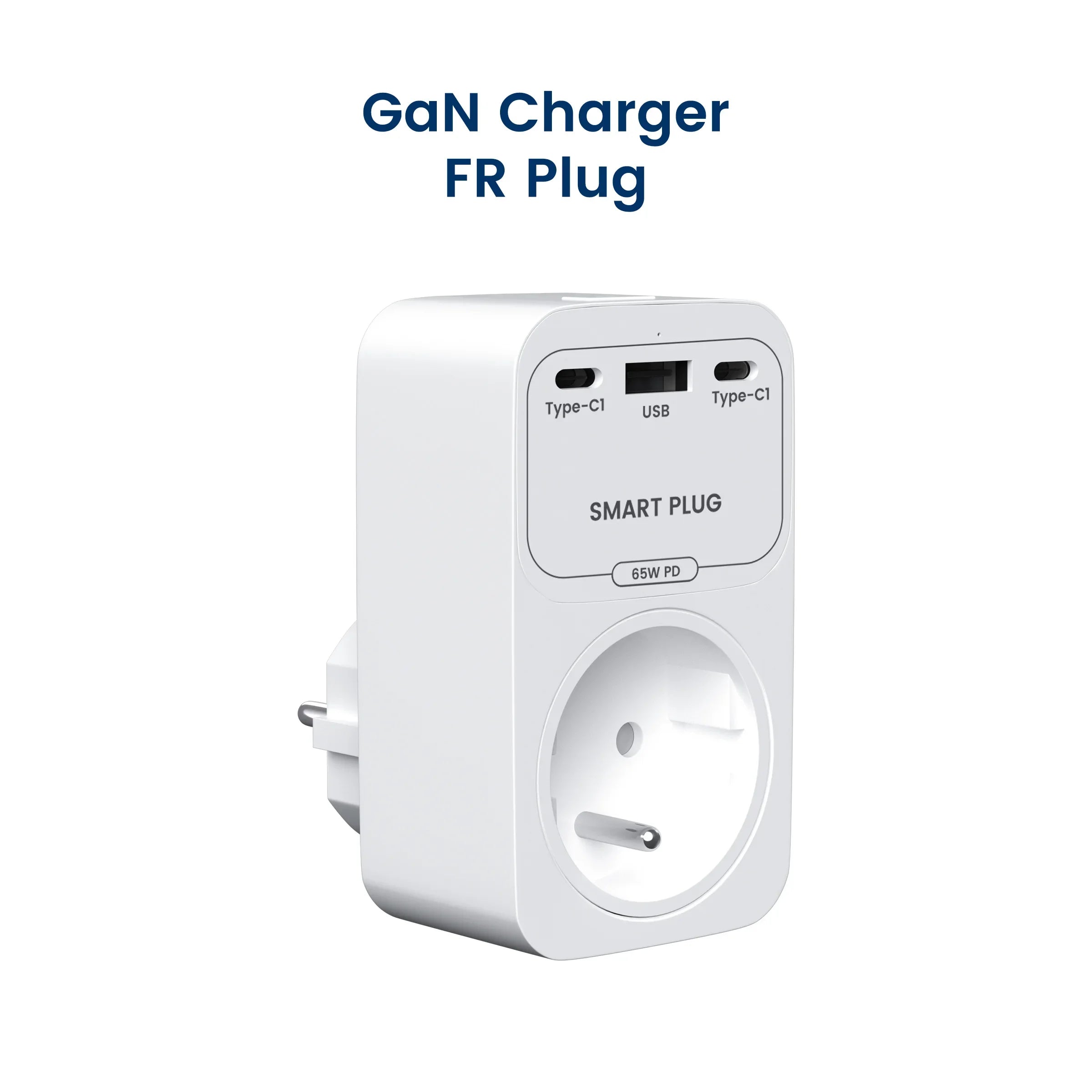 GIRIER Tuya Smart Plug WiFi 65W GaN Fast Charger with Type C USB A Fast Charging Ports EU/US/UK/FR Socket Outlet work with Alexa by MVEnergo