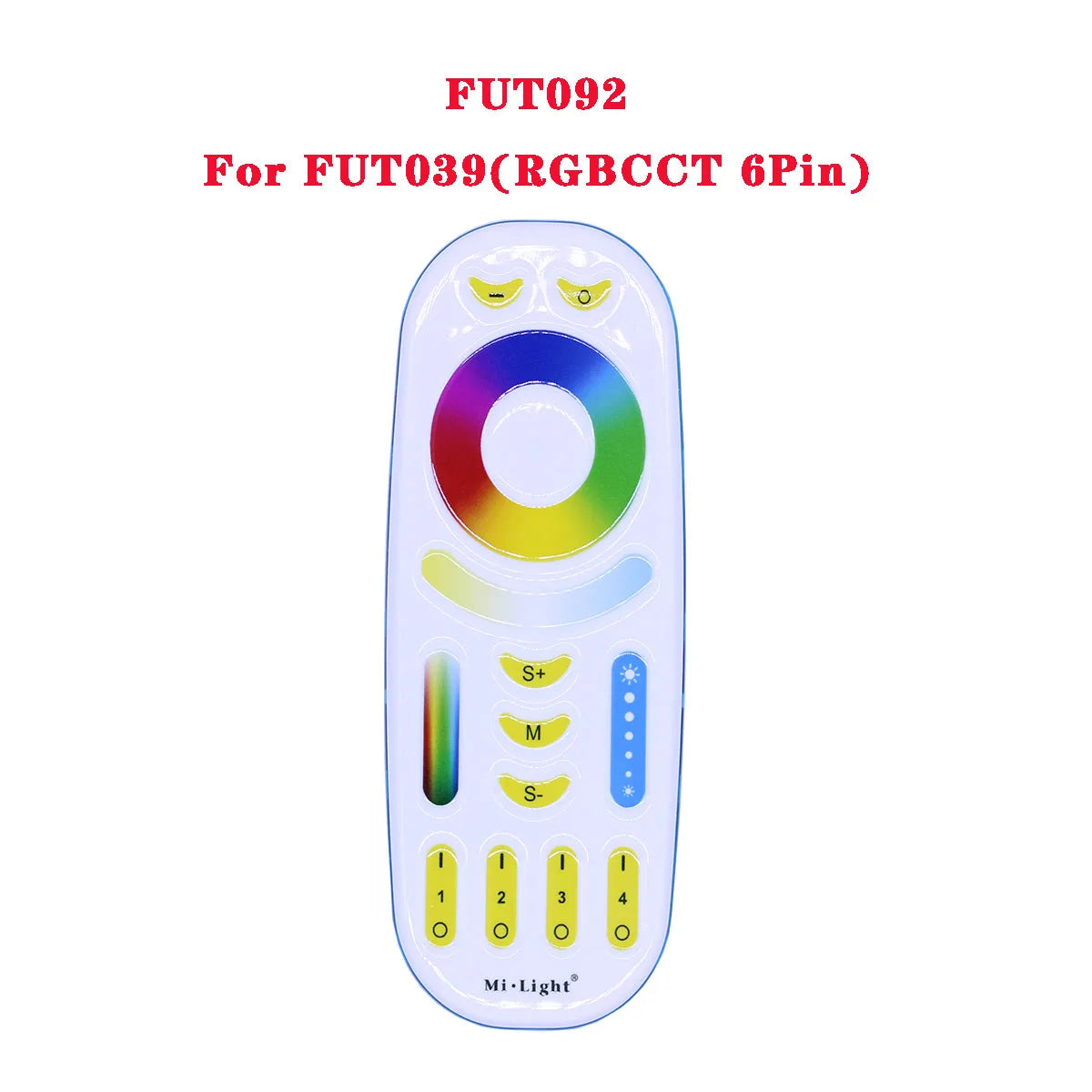 MiLight BOXER T4 B4  RGB CCT RGB RGBW CCT RGBWW FUT092 038 096 037 039 Controller DC12-24V RGB+CCT 4-Zone Touch Remote