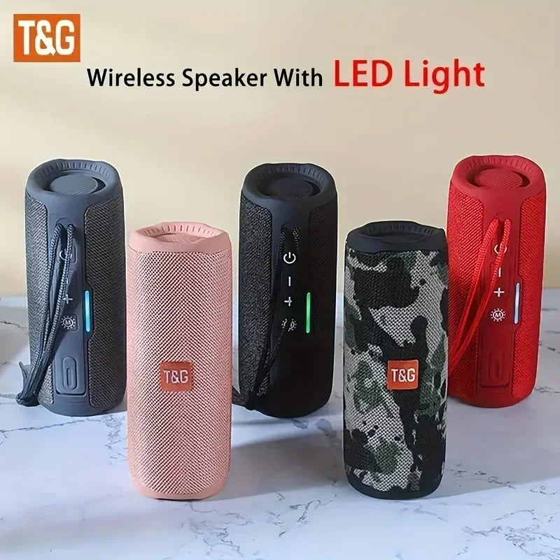 T&G TG365 Portable Bluetooth Speaker Dual Bass LED Wireless Subwoofer Waterproof Outdoor Boombox FM AUX BT TF Music Player by MVEnergo