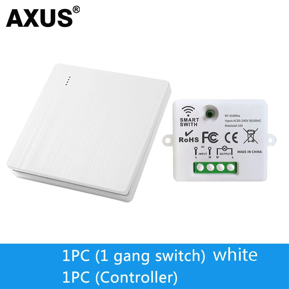1 2 3 Channel Button 86 Type Wall Panel RF 433Mhz Remote Controller for RF433 Smart Switch RF433 for Home Led Light Lamp Fan