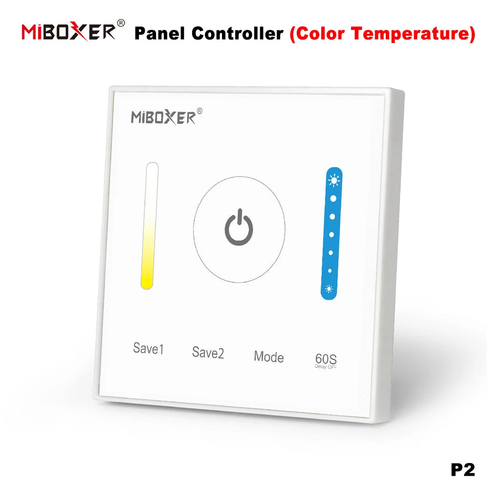 MiBoxer B0 B1 B2 B3 B4 B5 B8 T1 T2 T3 T4 P0 P1 P2 P3 P4 Brightness/CCT/RGB/RGBW/RGBCCT 2.4G Smart Panel Remote Controller Dimmer