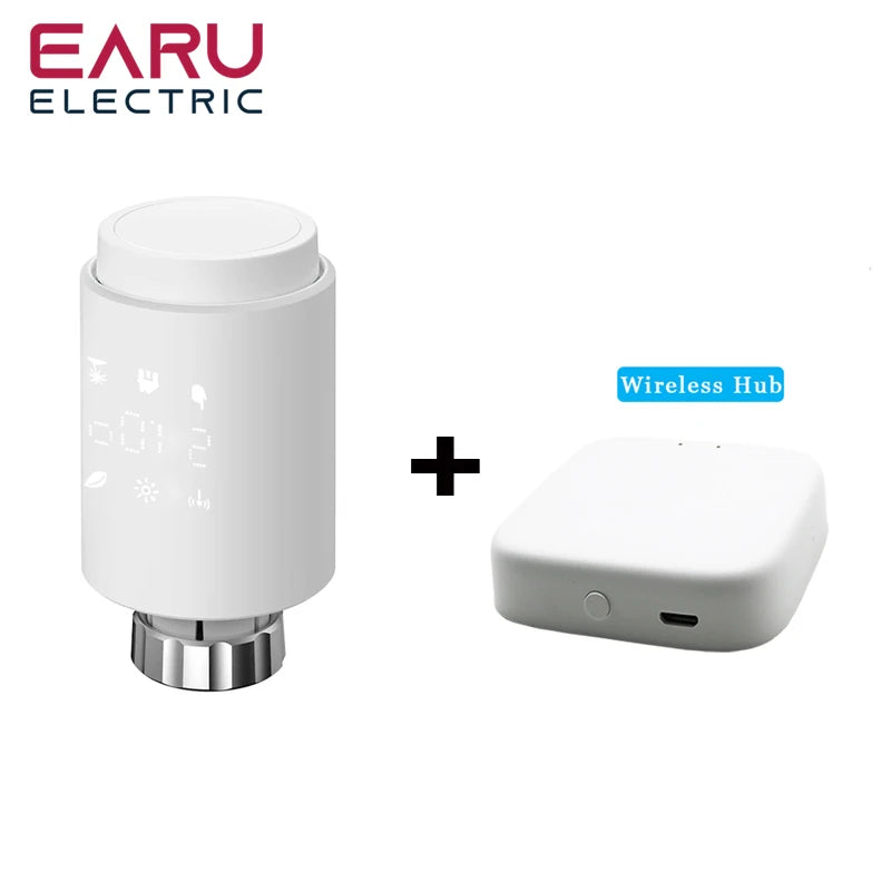 Tuya Smart ZigBee Radiator Actuator TRV Programmable Thermostatic Radiator Valve App Remote Temperature Controller Support Alexa