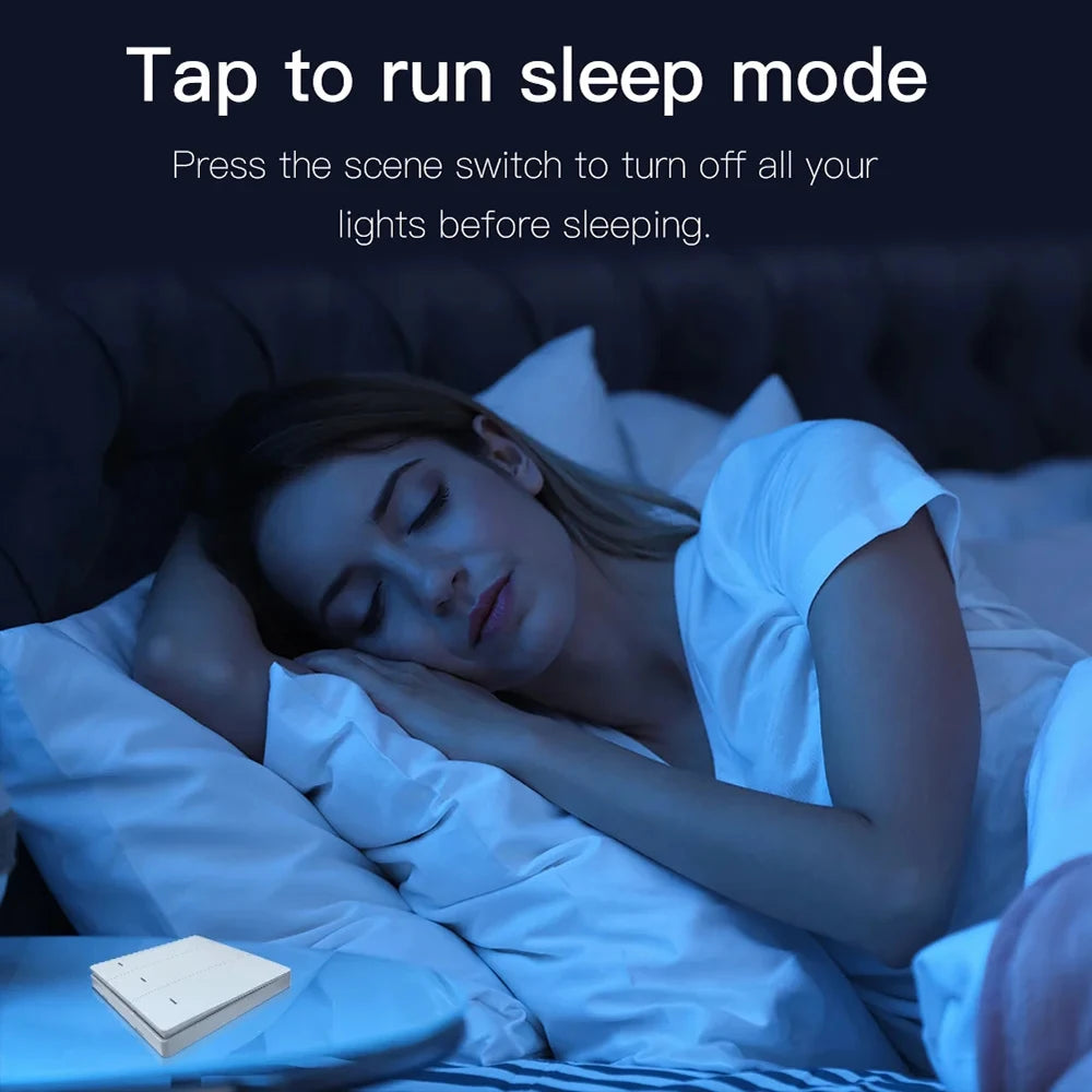 Tuya Zigbee 3.0 Smart Scene Button Switch 1/2/3 Gang Smart Home Wireless Push Remote Controller Battery Powered Devices Linkage by MVEnergo