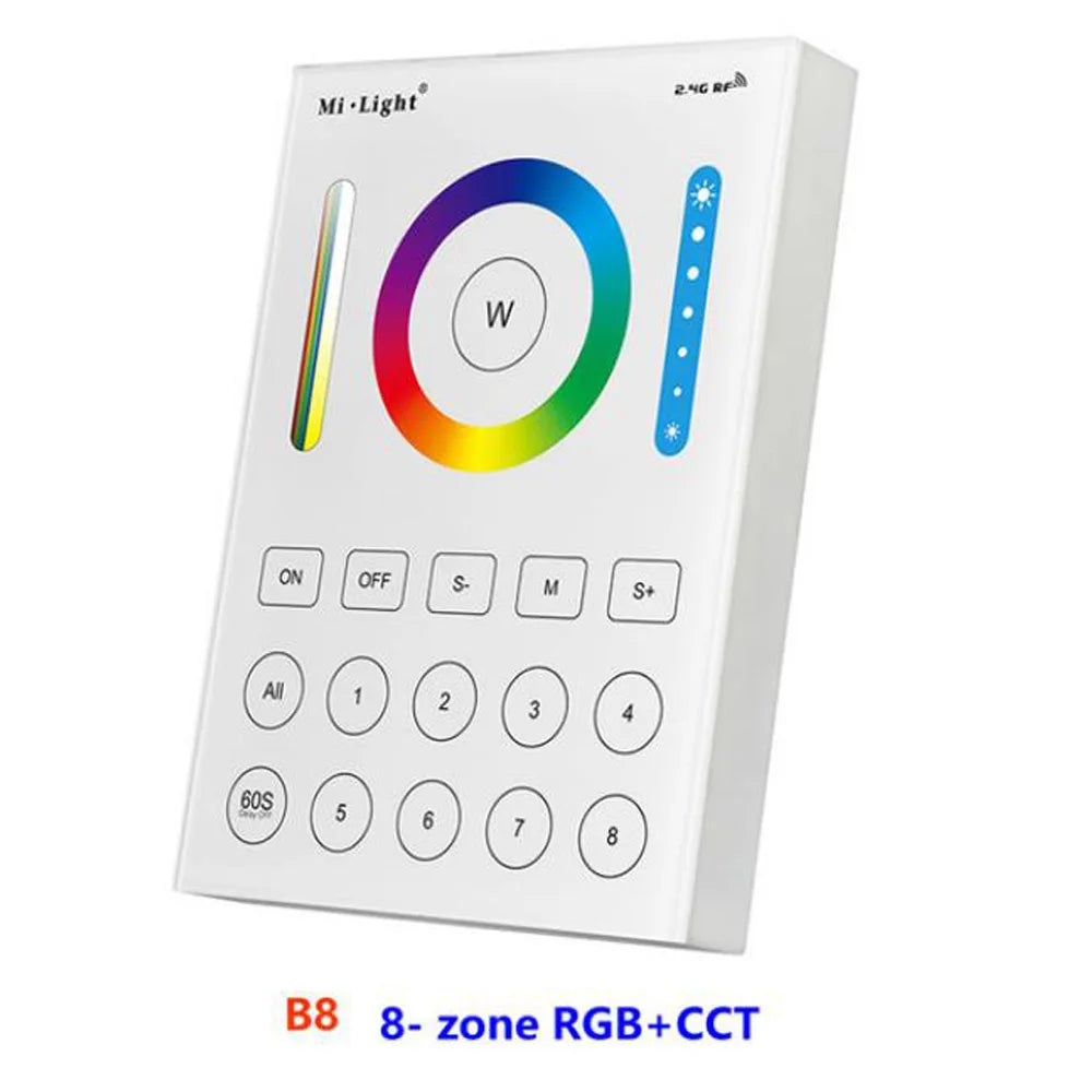 Miboxer Smart Touch Panel Dimmable Dimming/CT/RGB/RGBW/RGB+CCT LED Strip Light Controller 2.4G wireless Remote Milight b1 b4 p3