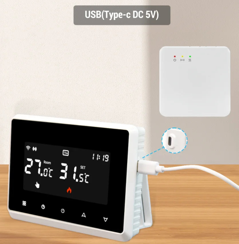 New Tuya Wireless Wifi Thermostat Gas Boiler Battery Operated Wifi Boiler Thermostat Temperature Controller Alexa Google Home