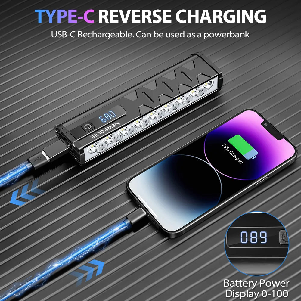 NEWBOLER Bicycle Light Front 10000Lumen Bike Light 10000mAh Waterproof Flashlight USB Charging MTB Road Cycling Lamp Accessories by MVEnergo