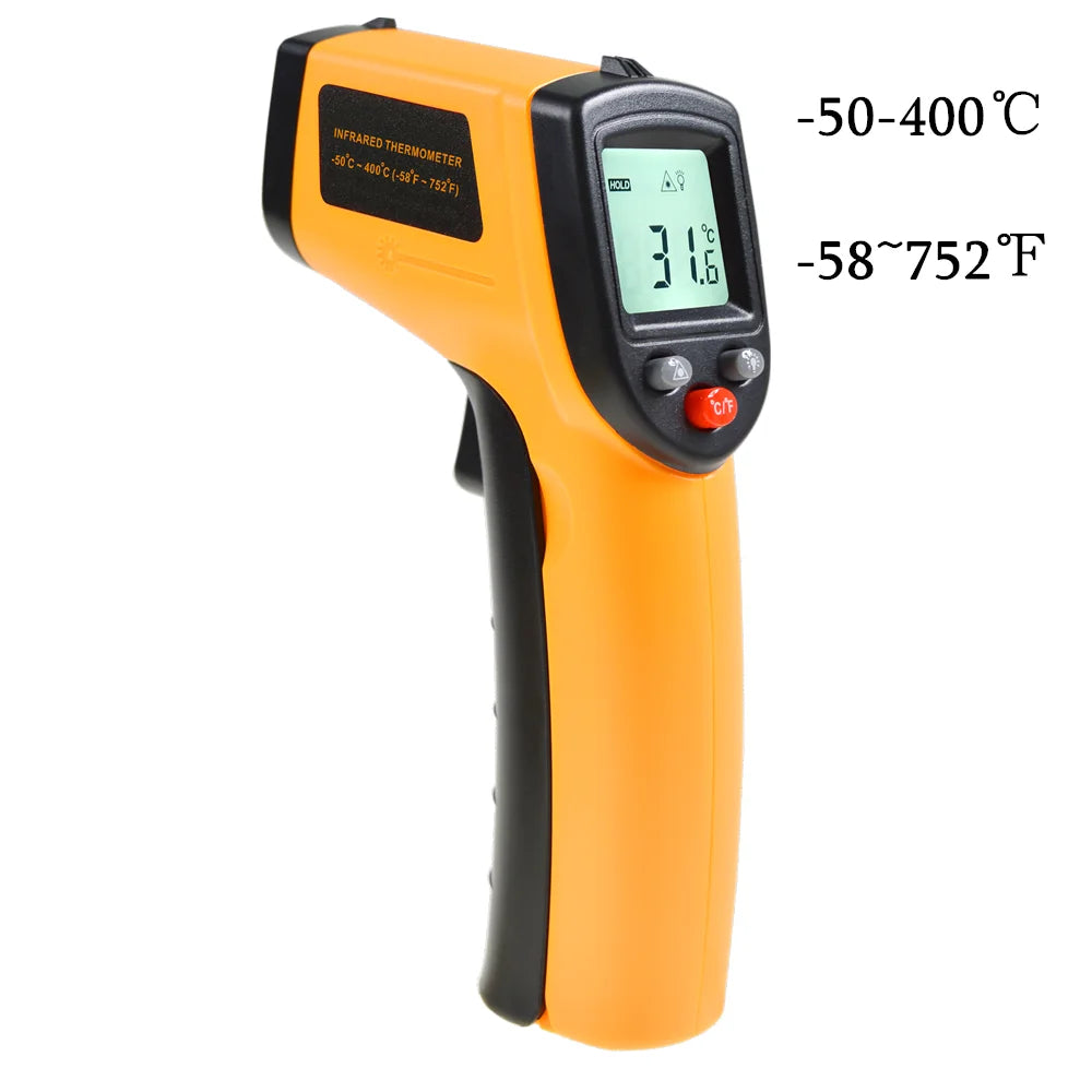 Digital Infrared Thermometer -50~600℃ / -58~1122℉ Contactless Temperature Tester IR Laser Pyrometer LCD Non-Contact Pyrometer by MVEnergo