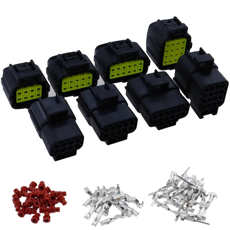 1 2 3 4 6 8 10 12 16 Pin Denso Auto Waterproof Wire Connector Electrical Plug Car Sealed Truck Harness Socket With Terminal