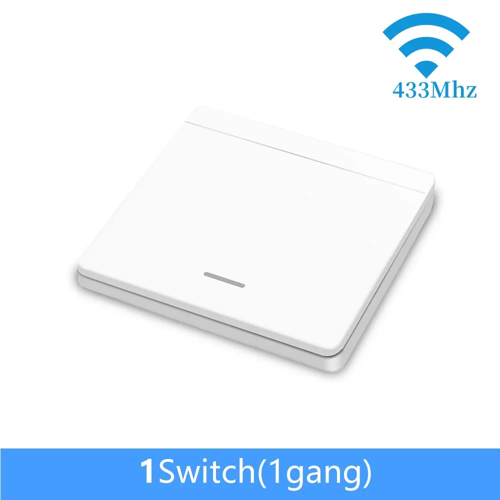 RF 433Mhz Wireless Remote Control Light Switch Push Button Wall Switch AC 110V 220V Relay Receiver Up To 100M Control for Lamp by MVEnergo
