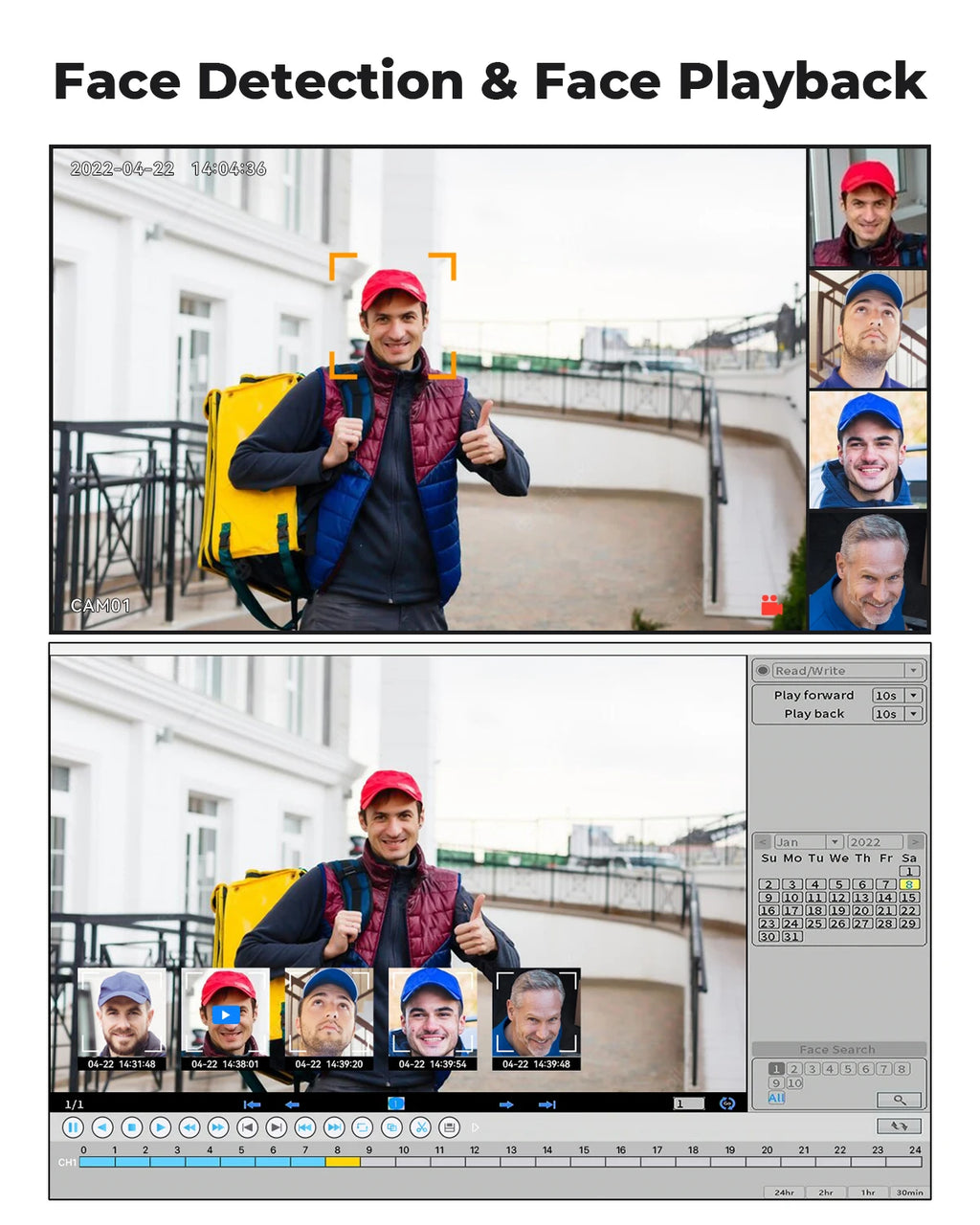 H.view 8Ch 4K 5MP 8MP Cctv Security Camera System Ptz Home Video Surveillance Kit Outdoor Ip Camera Humanoid Detection by MVEnergo