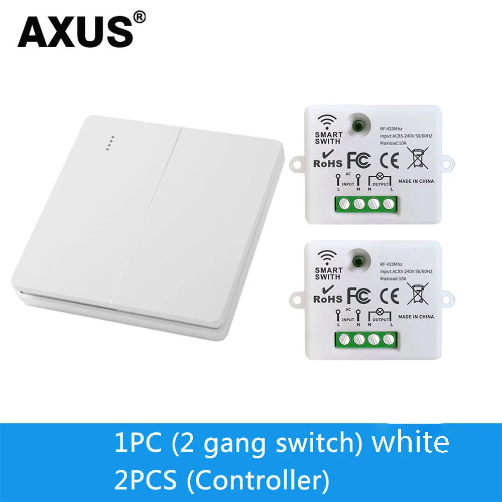 1 2 3 Channel Button 86 Type Wall Panel RF 433Mhz Remote Controller for RF433 Smart Switch RF433 for Home Led Light Lamp Fan