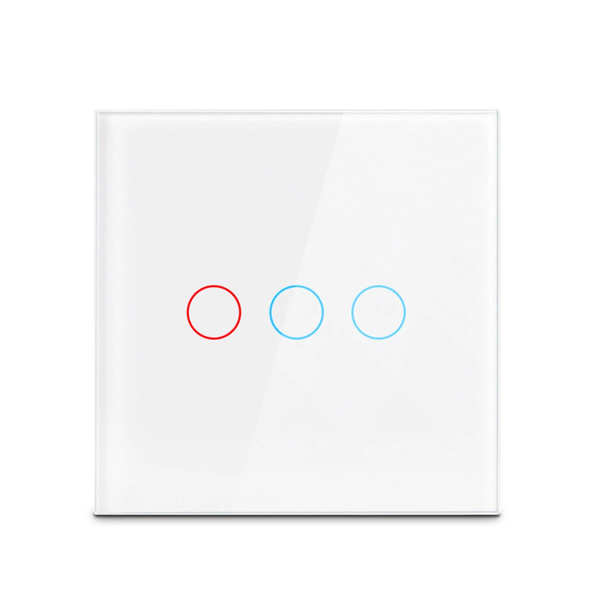 AC100-240 Touch Switch Power Led Panel Wall Light Switches Tempered Black White Crystal Glass 1/2/3 Gang Interruttore Switch by MVEnergo