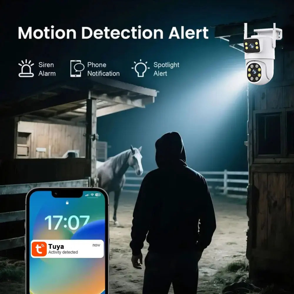 10MP Dual Lens Tuya Wifi Camera PTZ Outdoor 4K Wireless Dual Screen Security Camera Auto Tracking Monitoring Video Surveillance by MVEnergo