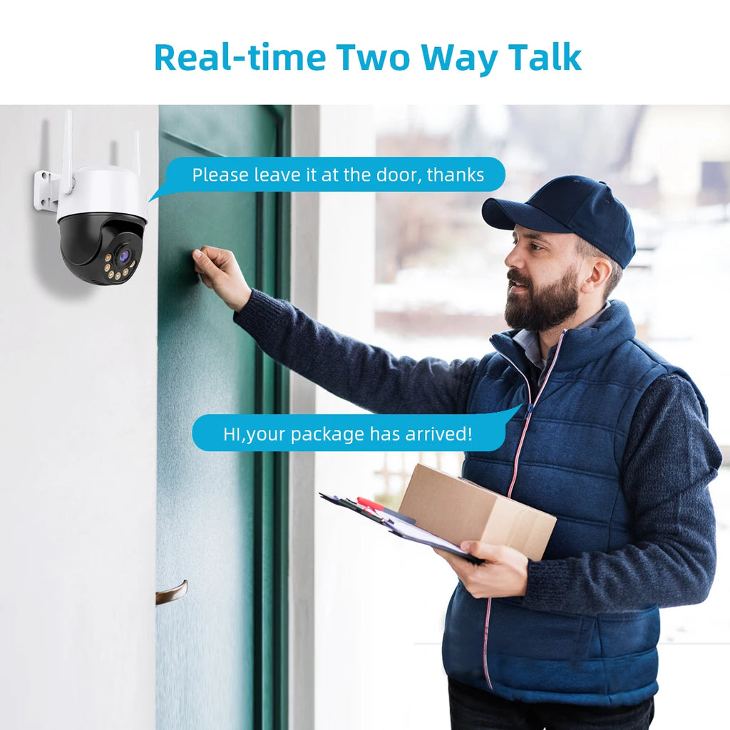 8MP 4K IP Camera 5MP Speed Dome Auto Tracking PTZ Camera Smart Home Outdoor Wireless WIFI Camera Surveillance Monitor iCsee by MVEnergo