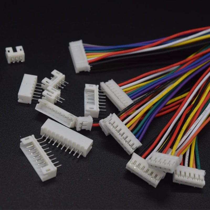 5Sets Mini Small Micro JST 2.0mm PH2.0 Male Female Connector 2/3/4/5/6/7/8/9/10-Pin Plug With terminal Wires Cable Socket 26AWG by MVEnergo