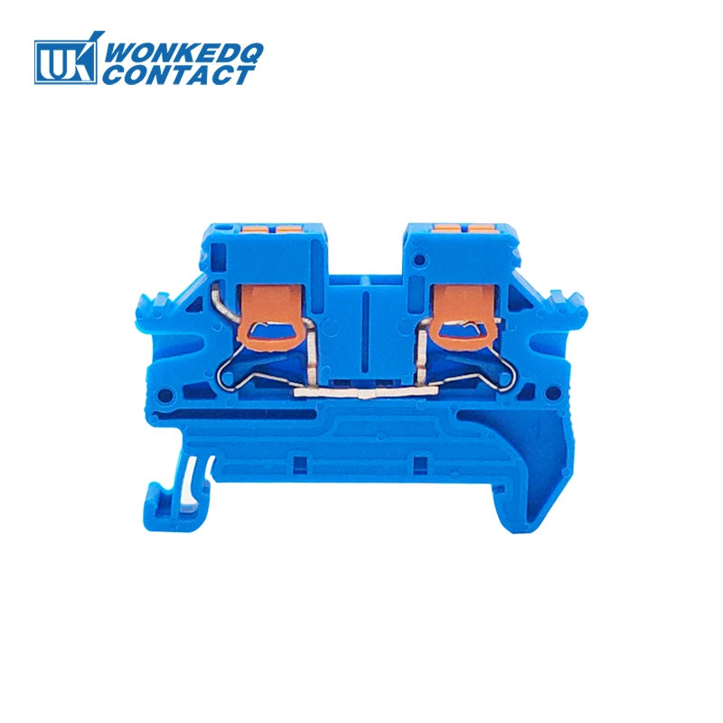 10Pcs PTV 2.5 DIN Rail Terminal Block Side-Entry Push-in Connection 2.5mm² 12 AWG Cable Wiring Electrical Wire Connector PTV2.5