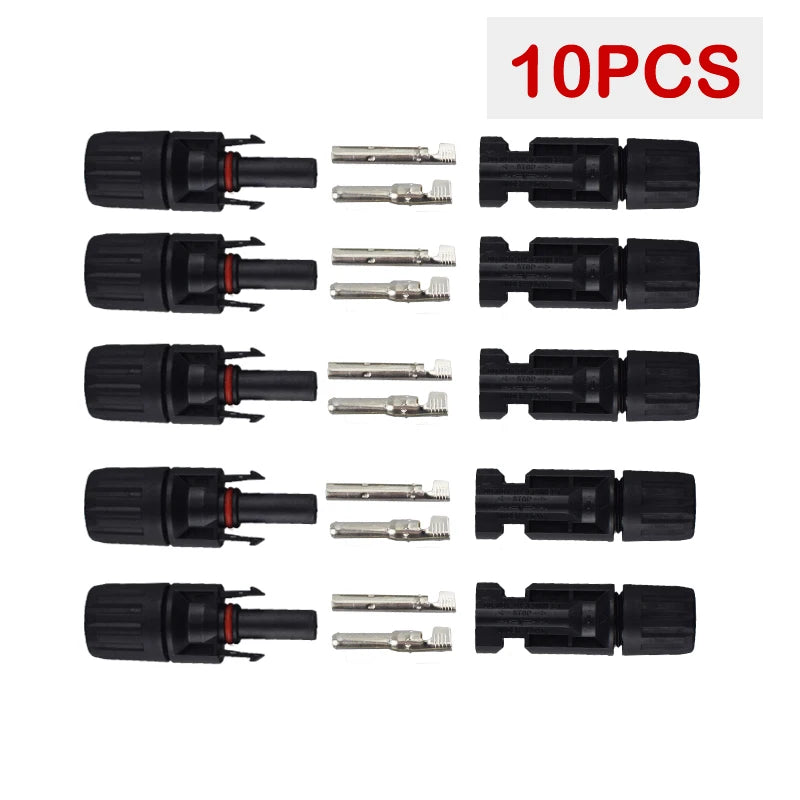 200/100/40/20/10/5 Pcs DC Solar Connector 1000V30A Panel Stecker IP67 waterproof Connectors Kit for PV/MC Cable 2.5/4/6mm2