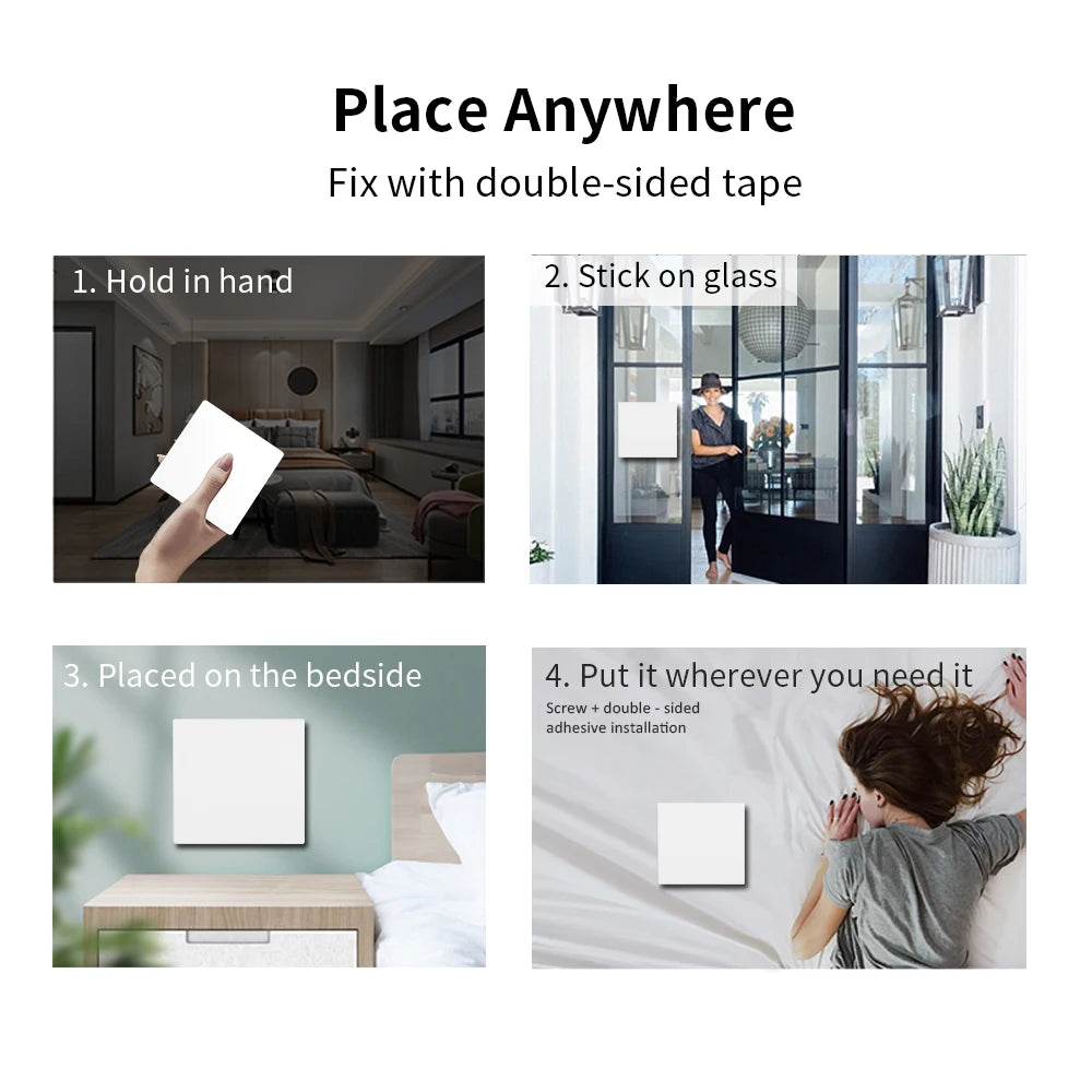 LVGEMSS Smart Wireless Switch RF433 Self-Powered Push Button Wall Panels Remote Controller Light Switch Waterproof Wall Switch by MVEnergo