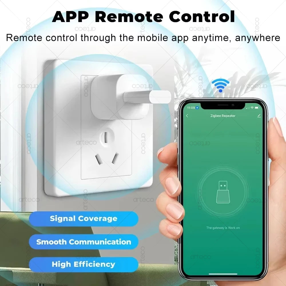 Mini ZigBee 3.0 Signal Repeater USB Signal Amplifier Extender for Smart Home Devices Automation For Home Assistant Zigbee 2mqtt