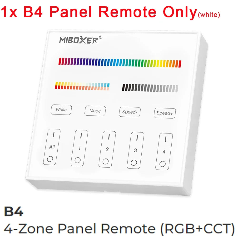 MiBoxer 2.4G Wireless Remote RGBCCT Controller FUT088 FUT089 FUT089B FUT089S FUT100 FUT092 FUT092B B3 T3 B4 T4 B0 B8 S2W+ C5 Y3