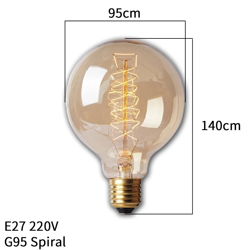 Dimmable Edison Light Bulb E27 40W 220V Retro Vintage Edison Bulb Incandescent Ampoule Bulbs Vintage Edison Lamp Retro Light by MVEnergo
