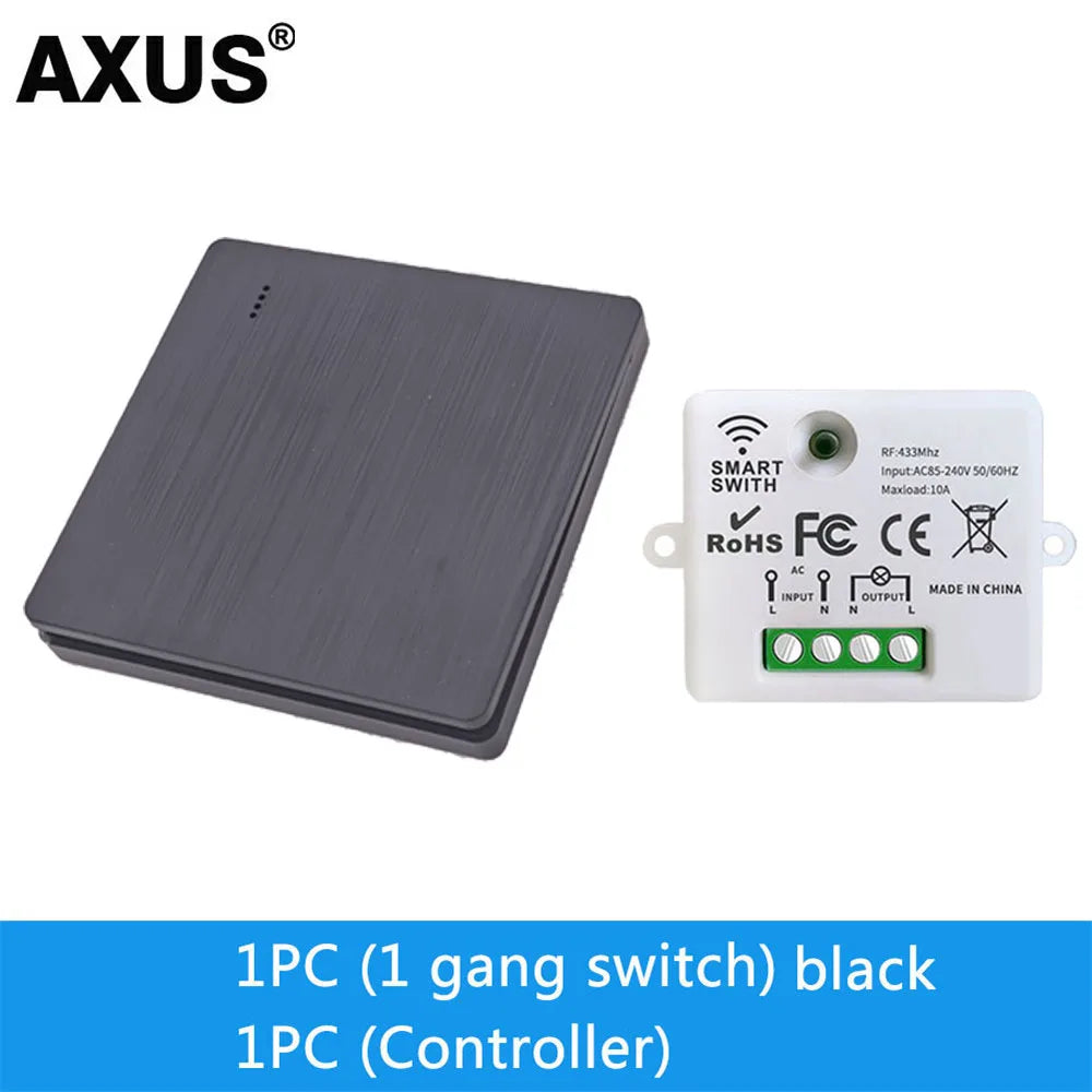 1 2 3 Channel Button 86 Type Wall Panel RF 433Mhz Remote Controller for RF433 Smart Switch RF433 for Home Led Light Lamp Fan