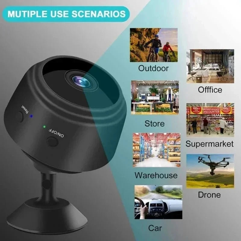 A9 Wifi Mini Camera 1080P Security MonitoringWireless Remote Night Vision Video SurveillanceSmart Home Mini DV Cam HD Camera by MVEnergo