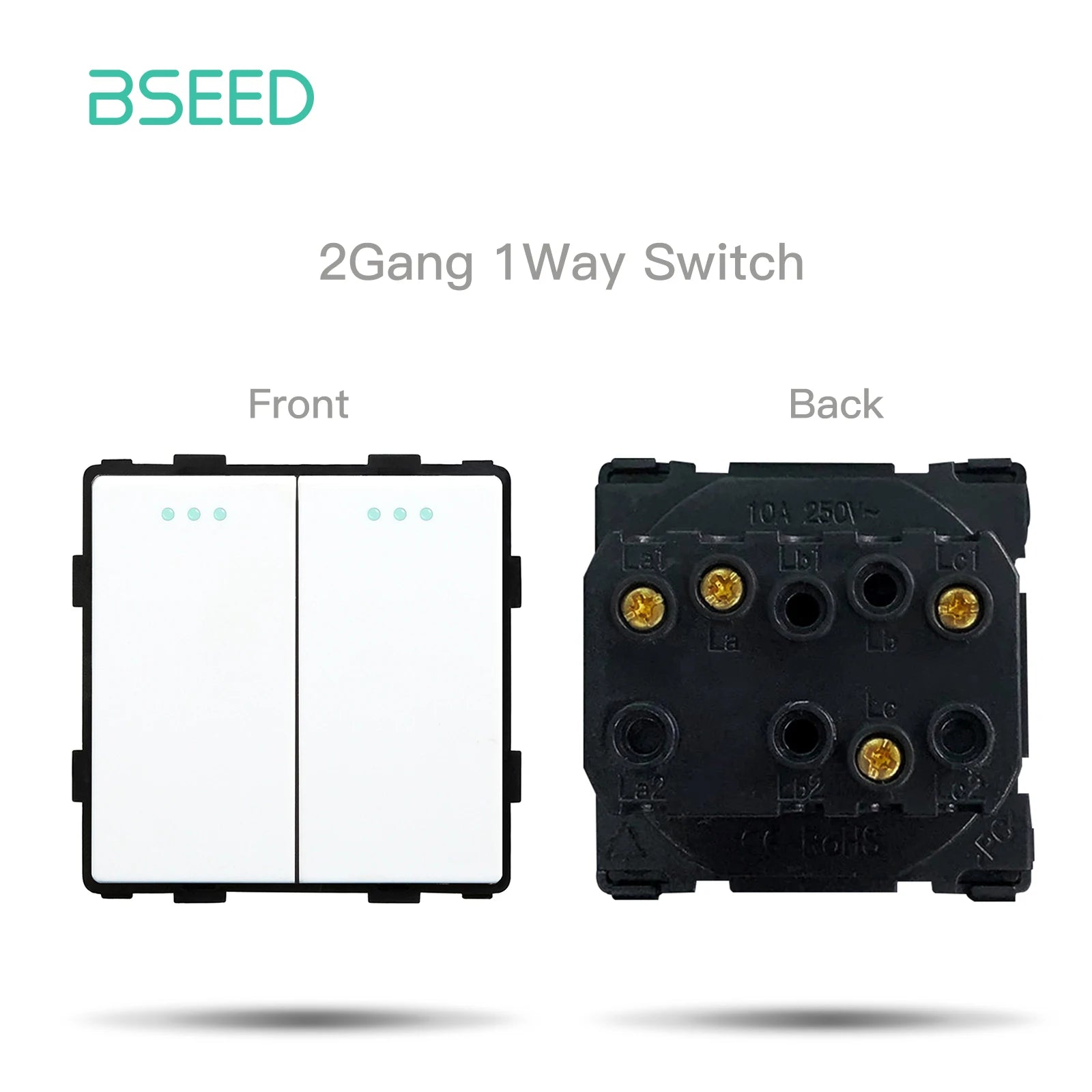 BSEED Glass Frames TV/ST/USB Socket Type-C EU Socket CAT5 RJ45 HDMI Socket Function Parts 1/2Way Mechanical Button Switches Part by MVEnergo