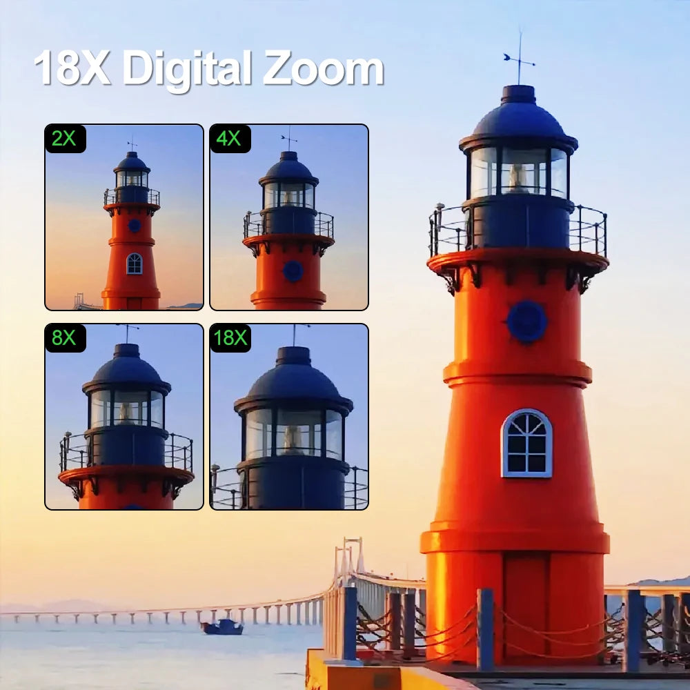 64MP Digital Photography Camera 3.0" Flip Screen WIFI 18X Digital Zoom 4K Vintage Vlog Video Recorder YouTube Webcam Cameras by MVEnergo