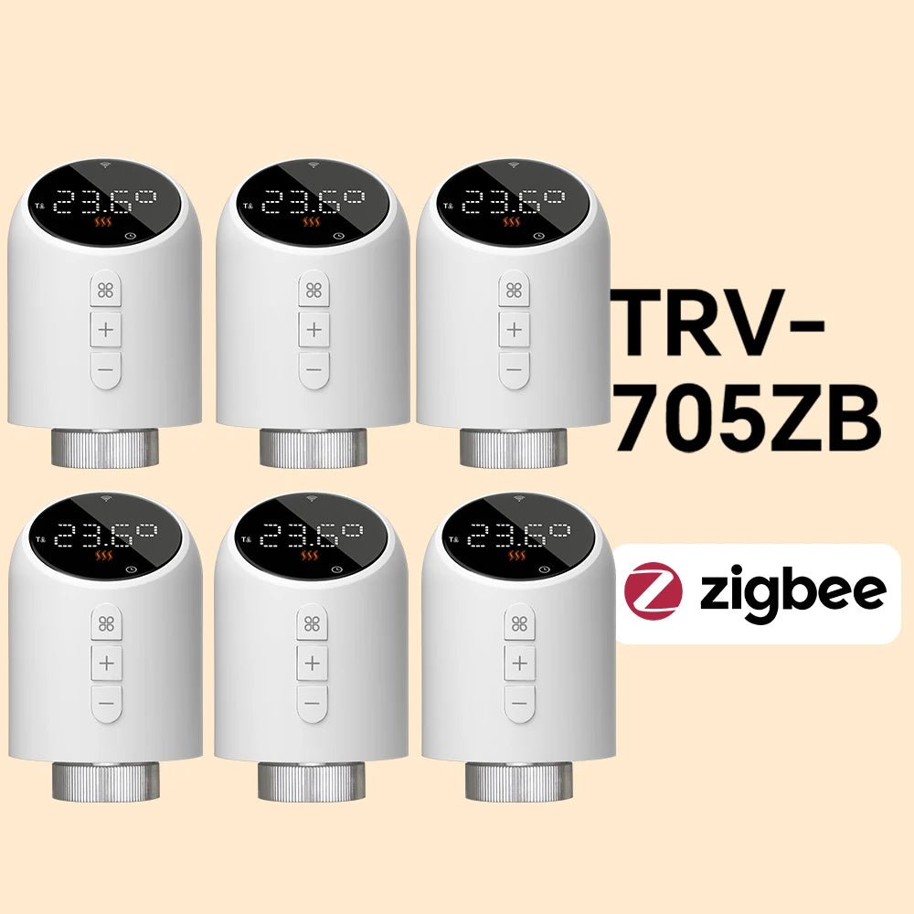 Smart Home TRV Thermoregulator Programable Heating Thermostat Valve Tuya WIFI Zigbee Radiator with Google Home Alexa