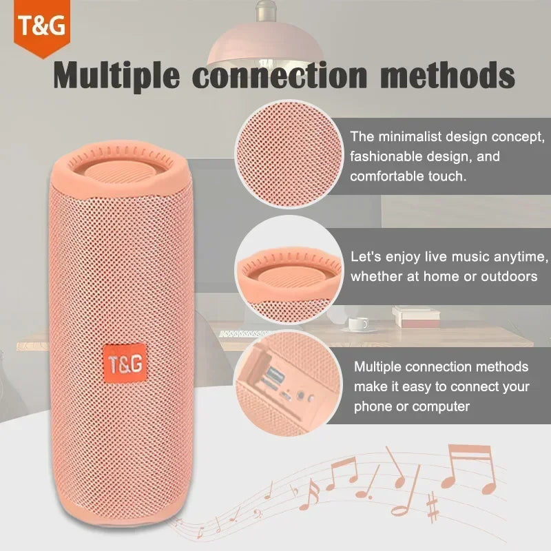 T&G TG365 Portable Bluetooth Speaker Dual Bass LED Wireless Subwoofer Waterproof Outdoor Boombox FM AUX BT TF Music Player by MVEnergo