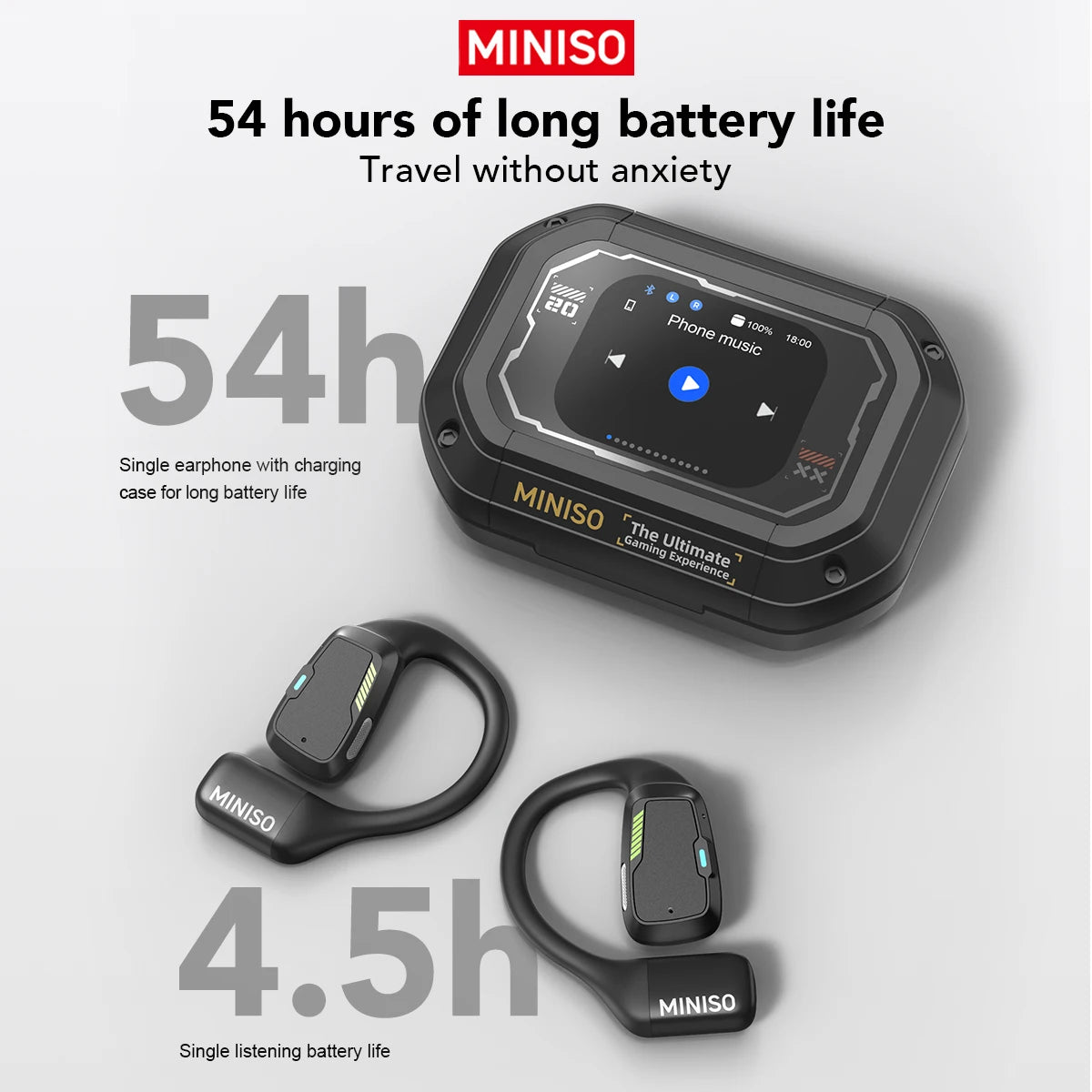 [AI Translator] MINISO M98 Wireless Headphones OWS Sports Bluetooth Earphones Gaming Headset ASMR APP Translation Earbuds IPX5 by MVEnergo