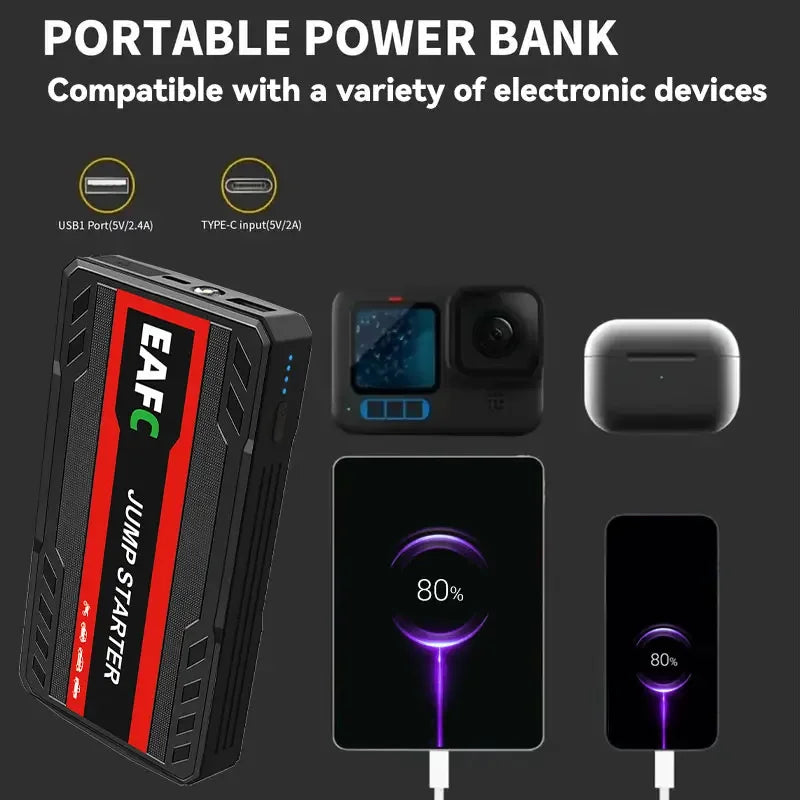 Power Bank 2000A/600A 12V Car Battery Jump Starter Portable Charger Petrol Diesel Auto Starting Device Booster Emergency Starter by MVEnergo