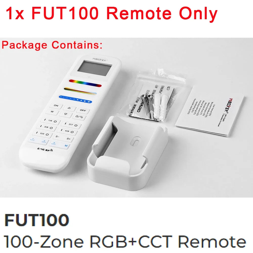 MiBoxer 2.4G Wireless Remote RGBCCT Controller FUT088 FUT089 FUT089B FUT089S FUT100 FUT092 FUT092B B3 T3 B4 T4 B0 B8 S2W+ C5 Y3