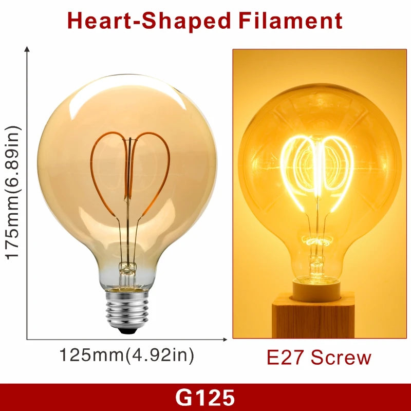 E14 E27 Retro LED Spiral Filament Light Bulb 4W Warm Yellow 220V C35 A60 T45 ST64 T185 T225 G80 G95 G125 Vintage Edison Lamp by MVEnergo