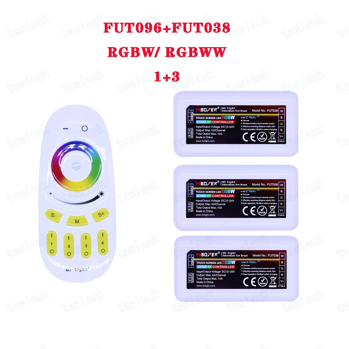 MiLight BOXER T4 B4  RGB CCT RGB RGBW CCT RGBWW FUT092 038 096 037 039 Controller DC12-24V RGB+CCT 4-Zone Touch Remote
