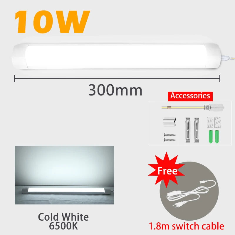 led Lights Kitchen under cabinet Lamp A85-220V 10w 20w super bright Led Tube With 1.8m switch line For Home Bedroom Indoor Lamps by MVEnergo