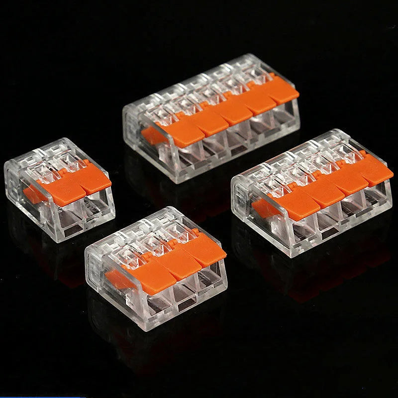 30PCS Lever Wire Connectors Kit 2/3/4/5 Port Electrical Quick Connect Push-in Compact Splicing Electrical Connectors for Wiring