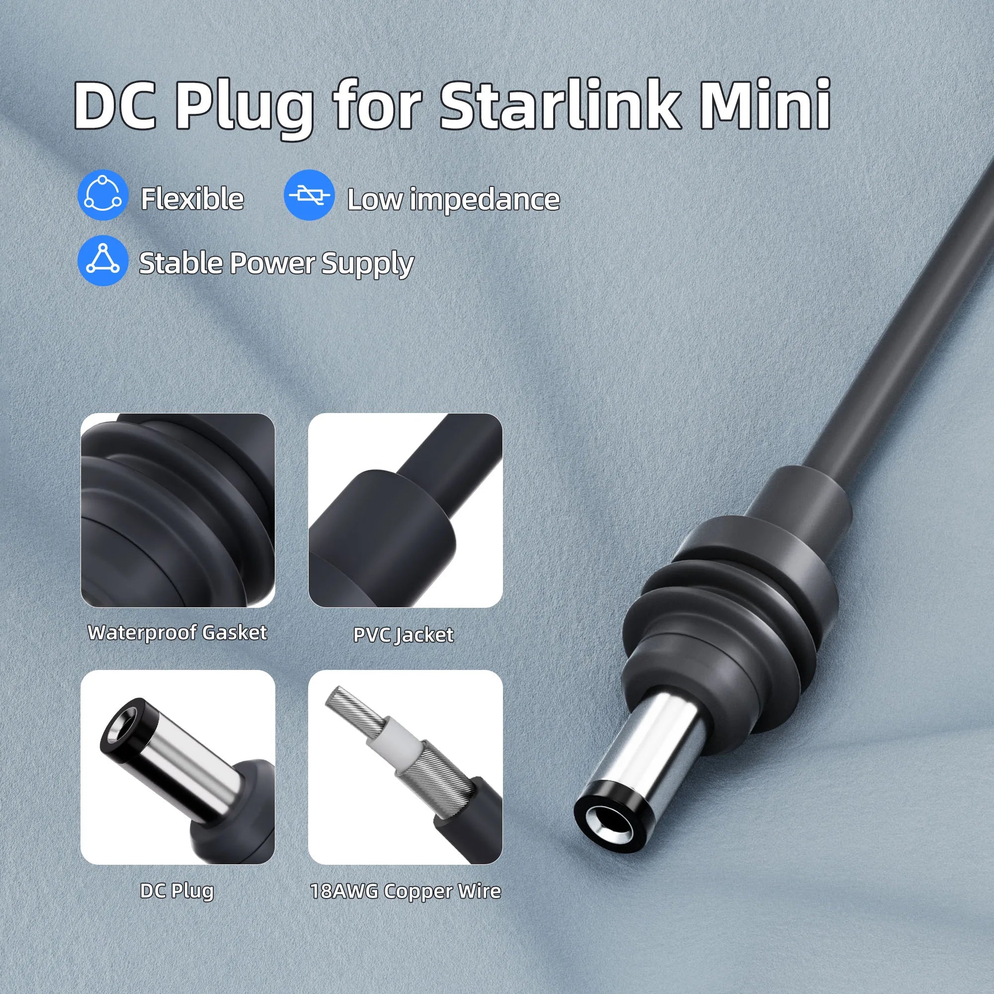 Starlink Mini Step Up Power Cable 12V/24V to 30V 3.5A Converter with DC Power Cable 9V to 28V Input DC Step-Up Power Adapter by MVEnergo