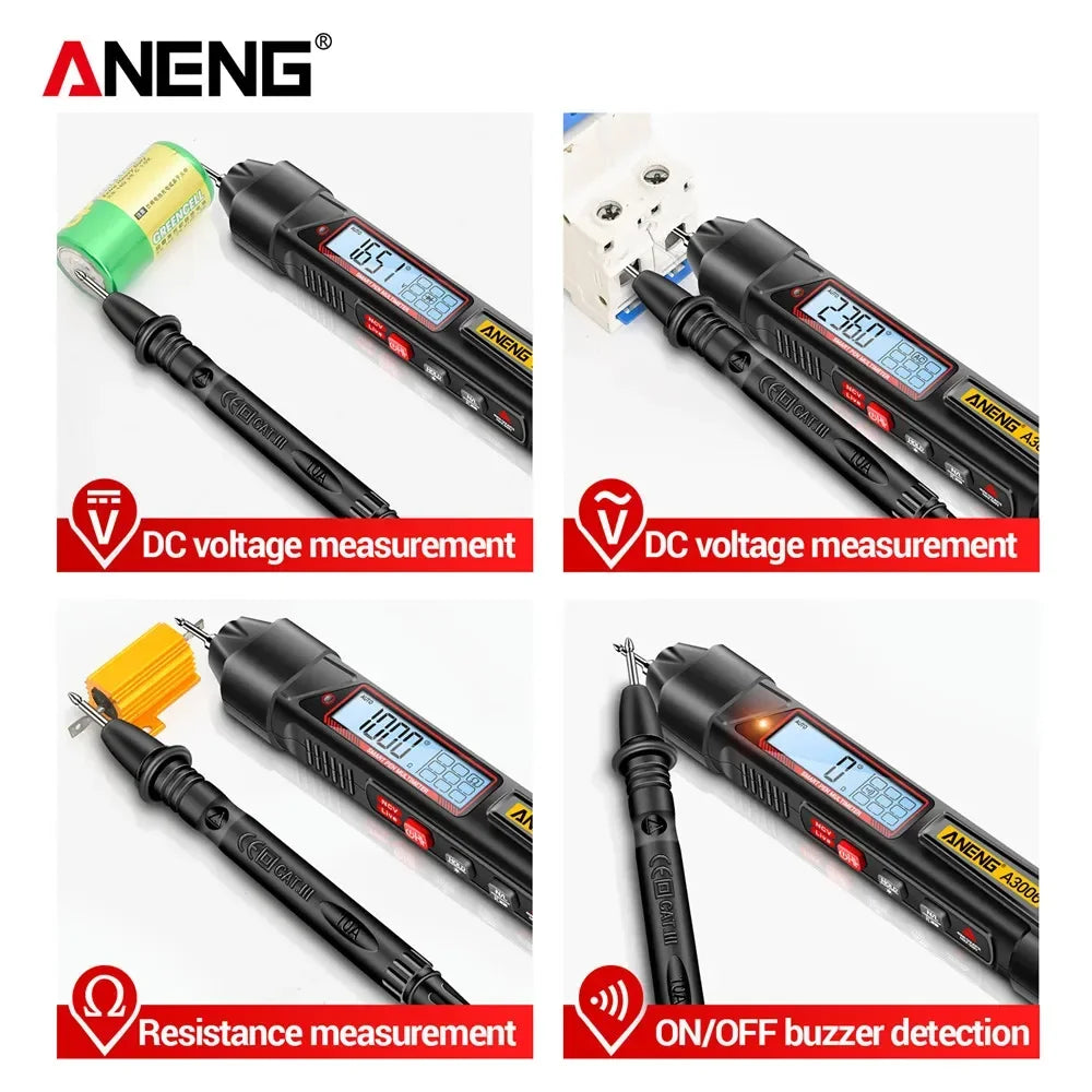 ANENG A3006 Mini Pen Type Multimeter Digital Professional 4000 Counts AC/DC Voltage Ohm Diode Capacitance Hz meter Tool by MVEnergo