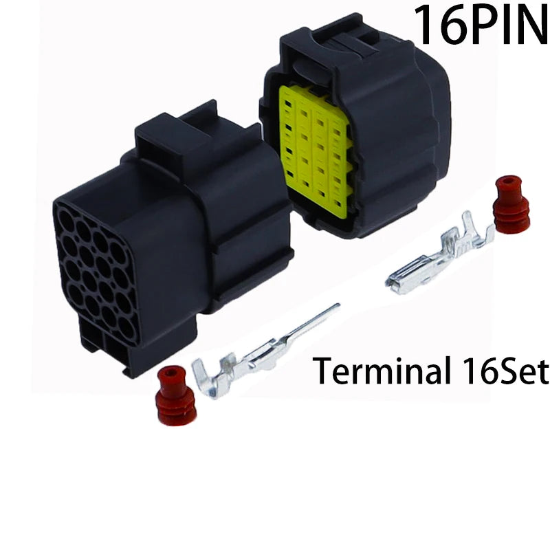 1 2 3 4 6 8 10 12 16 Pin Denso Auto Waterproof Wire Connector Electrical Plug Car Sealed Truck Harness Socket With Terminal