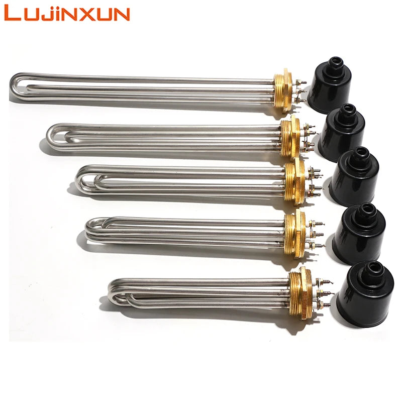 LUJINXUN Electric Water Heater DN32 DN40 DN50 Immersion Heating Element SUS304 220V Tubular Booster 3KW 4.5KW 6KW 9KW 220V 12KW by MVEnergo