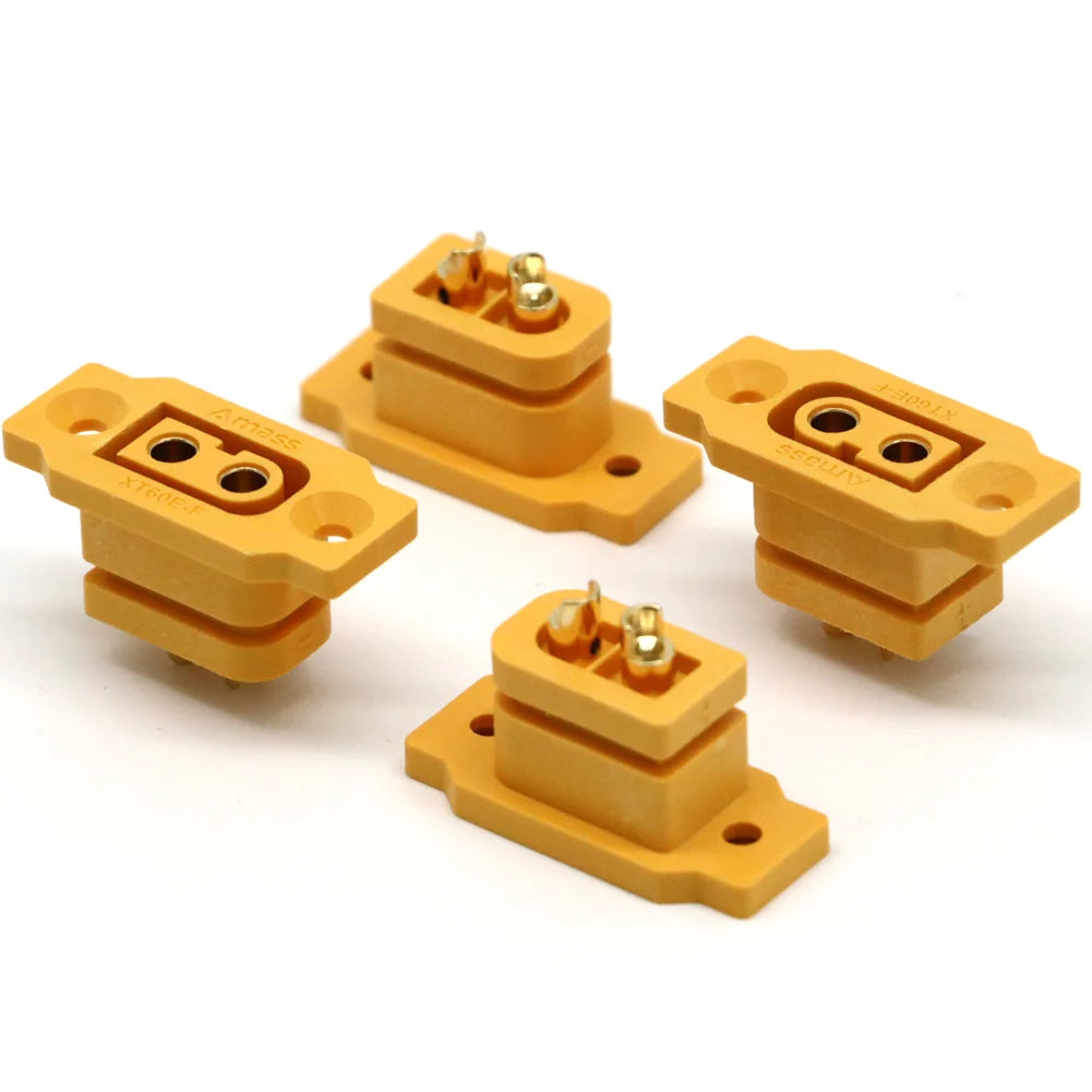 5pc Amass XT60E-F Female Plug Large Current Gold/Brass Ni Plated Connector Power Battery Connecting Adapter for RC Model by MVEnergo
