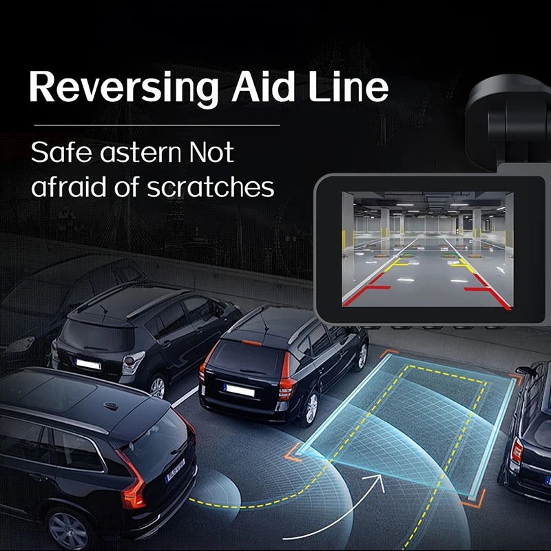 Triple Lens WiFi Dashcam 2/3 Channel Car Camera 1080P HD Video Recorder, Night Vision Car DVR with Wide Angle for Front and Rea by MVEnergo