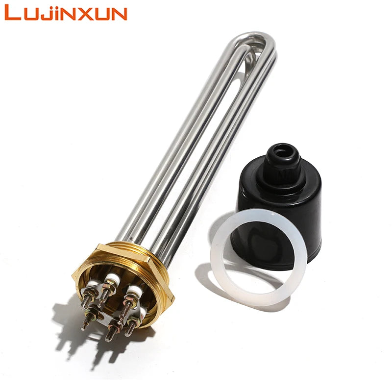 LUJINXUN Electric Water Heater DN32 DN40 DN50 Immersion Heating Element SUS304 220V Tubular Booster 3KW 4.5KW 6KW 9KW 220V 12KW by MVEnergo