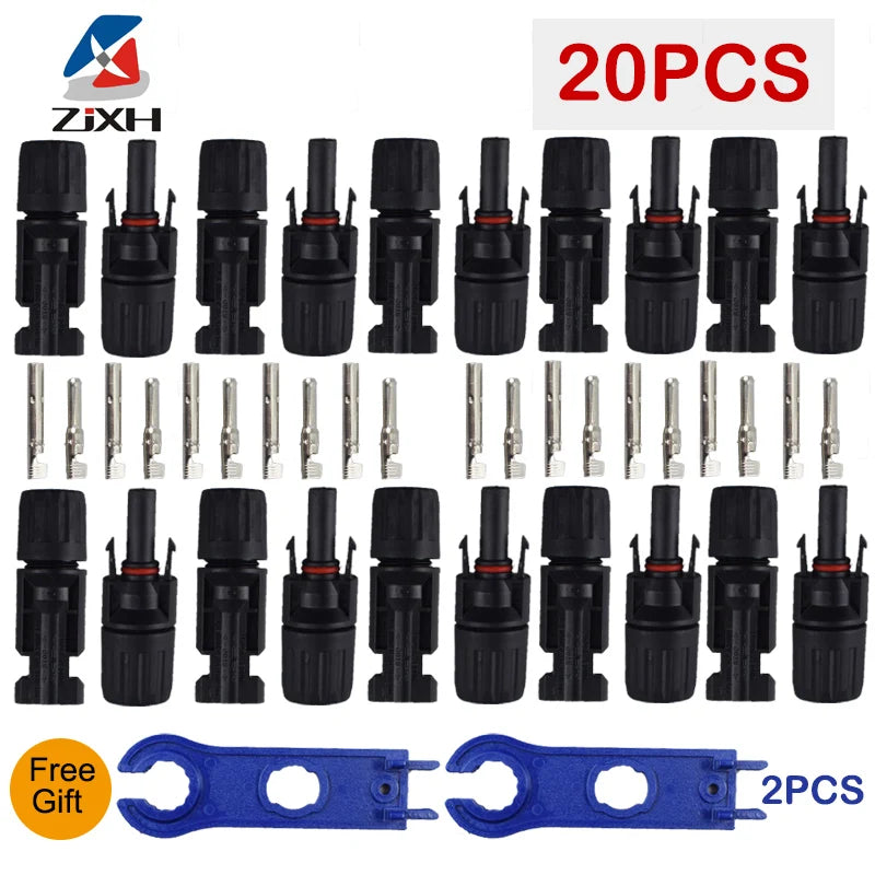 200/100/40/20/10/5 Pcs DC Solar Connector 1000V30A Panel Stecker IP67 waterproof Connectors Kit for PV/MC Cable 2.5/4/6mm2