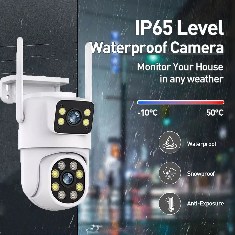 10MP Dual Lens Tuya Wifi Camera PTZ Outdoor 4K Wireless Dual Screen Security Camera Auto Tracking Monitoring Video Surveillance by MVEnergo